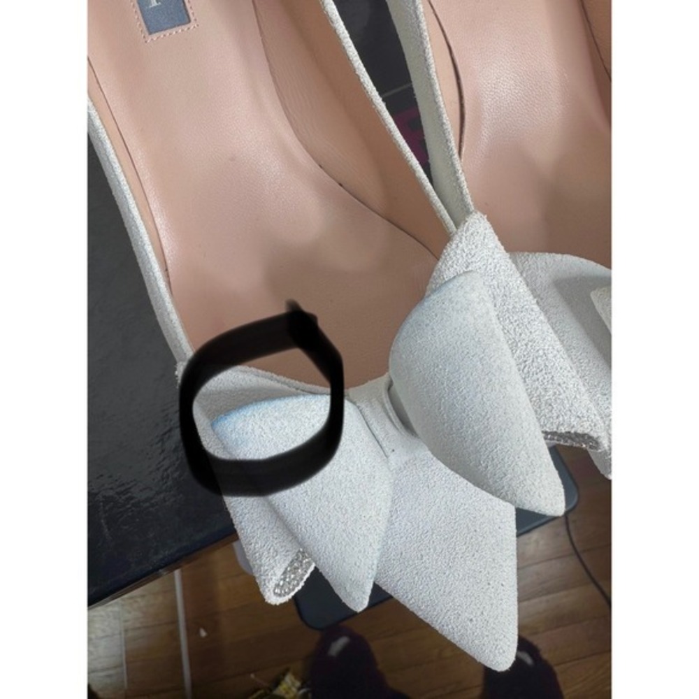 SJP White Bow Pointed Toe 2" Heels Elegant Bridal Designer Pumps Work Date Party - Picture 7 of 8